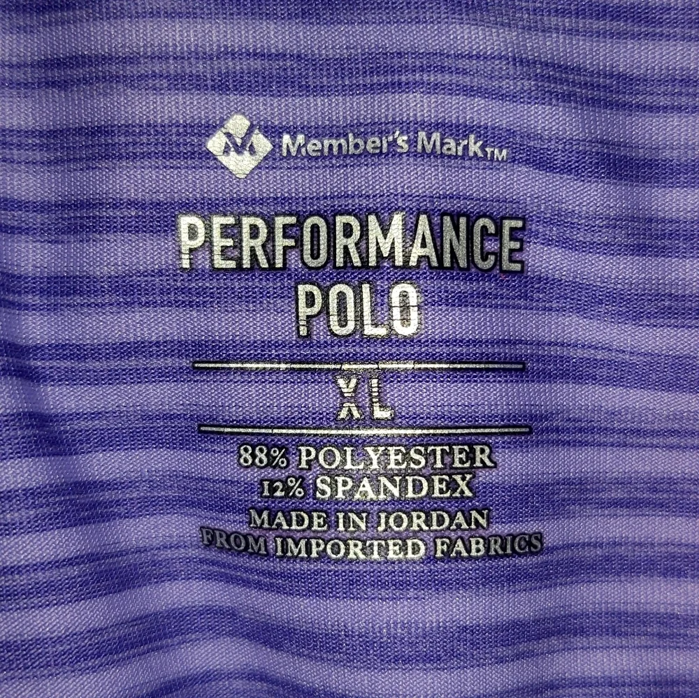 Members Mark Purple Stripped XL Polo! - Picture 7 of 8